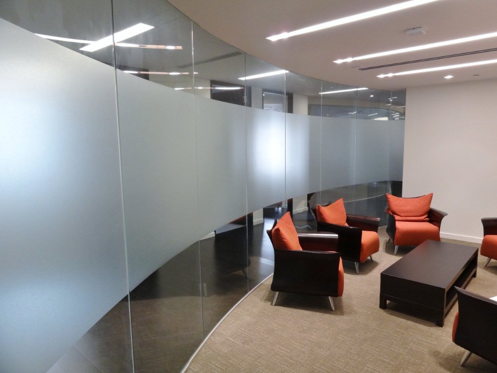 Commercial Frosted Glass Film Installation near Dwarka